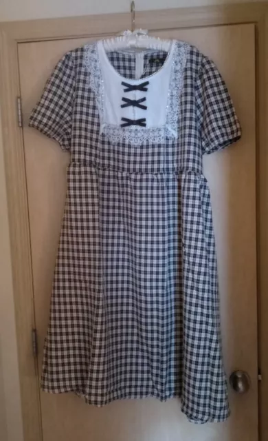 Nwt Plus Size Dress Gingham Lace Cottagecore French Vintage-style 48in Waist 4x