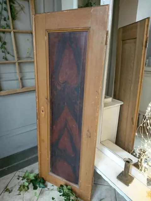 alte Türe antik Kassetten Schranktüre Holz massiv Türe ca. 53x145cm Herz Malerei