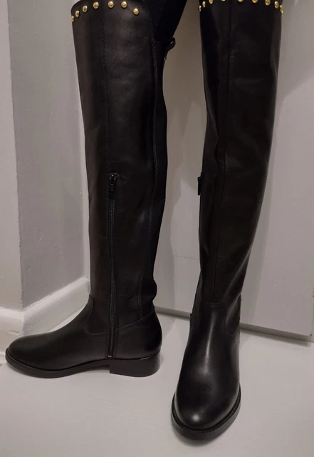 Bottes Moto Punk En Cuir MOSQUITOS - Taille US 5 (EU35) - Look Vintage Usé