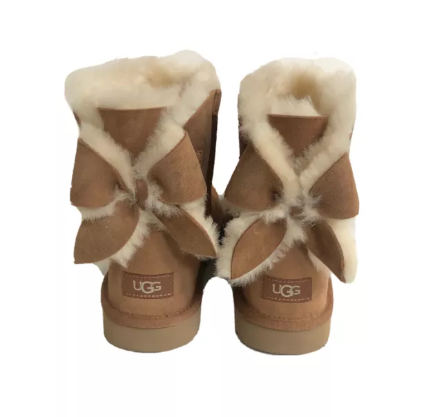 Ugg Classic Mini Bailey Heritage Bow Chestnut Boots Us 7 / Eu 38 / Uk 5