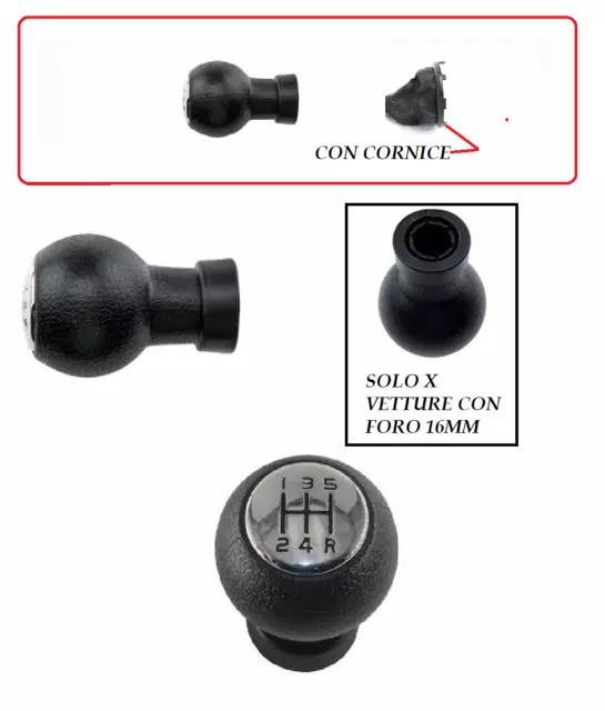 Cuffia Leva Cambio Marce Per Fiat Sedici Suzuki Swift Sx4 Copertura Con Pomello