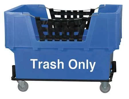 Zoro Select N1017261-Blue-Trash Material Handling Cart,Blue,Trash Only