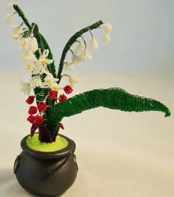 Handmade Mini Lily Of The Valley Plant In Cauldron Magical Plant Collection Aus 3
