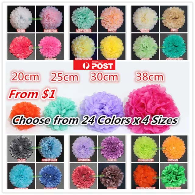 Tissue Paper Pompoms Pom Poms for Party Wedding Home Decoration Baby Living Room