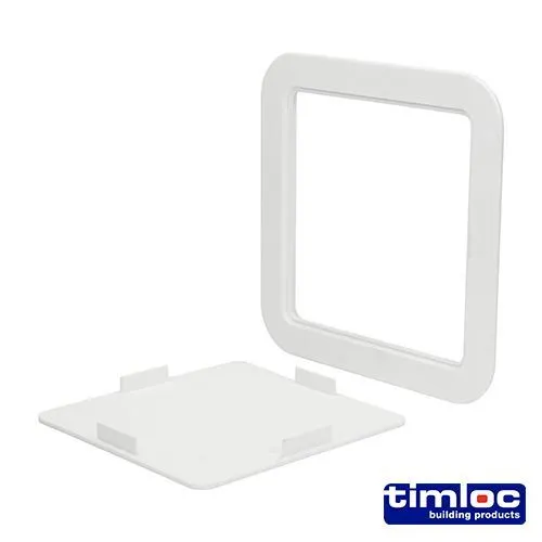 Timco - Pannello di accesso Timloc - plastica - montaggio clip - bianco - AP200 (205 x 205)