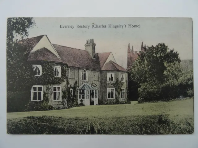 Vintage Postcard - Charles Kingsley's(1819-1875) Home. Eversley Rectory. RP.