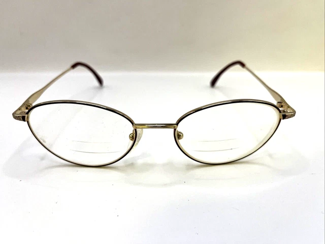 Laura Ashley Vintage Joanna 90s Pearl Gold Oval Eyeglasses Metal Floral Laura Ashley Vintage Joanna 90s Pearl Gold Oval Eyeglasses  main image 2