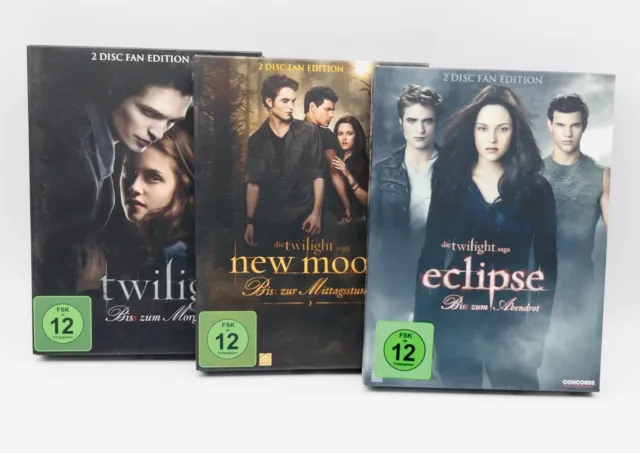Die Twilight Saga 1-3🦊 Fan Edition DVD Guter Zustand Deutsch Zwei Disk Edition