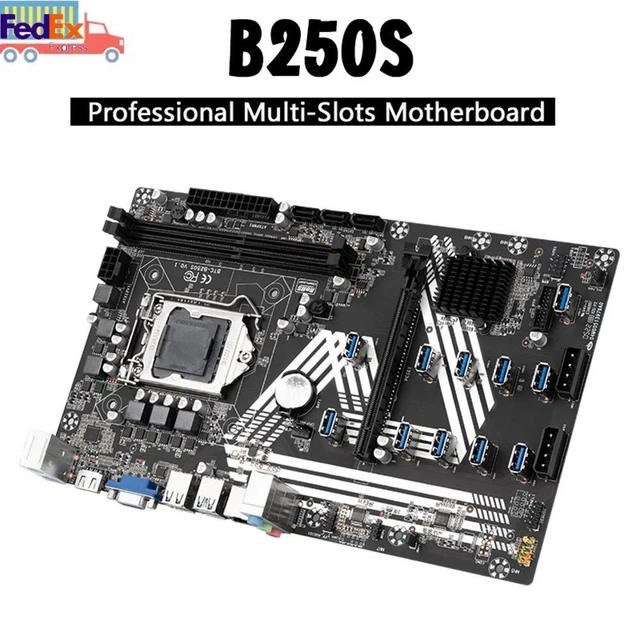 ETC Miner Motherboard PCIe X16 Graphics Card Slot Supports LGA1151 6/7/8 Gen AU