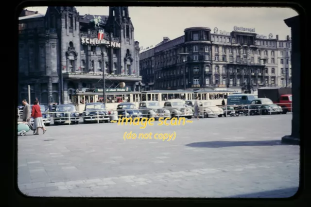 1954 Frankfurt, Germany, Trolley PX deutscheland, Original Kodachrome Slide c9a