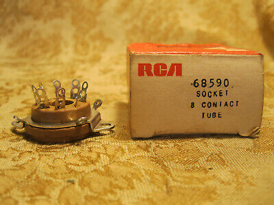 Very Rare NOS Vintage RCA Brown 8-Pin Octal Vacuum Tube Socket 68590