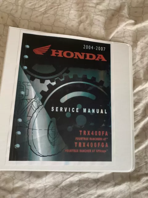 2004-2007 HONDA TRX400FA TRX400FGA FOURTRAX RANCHER Service Repair Manual