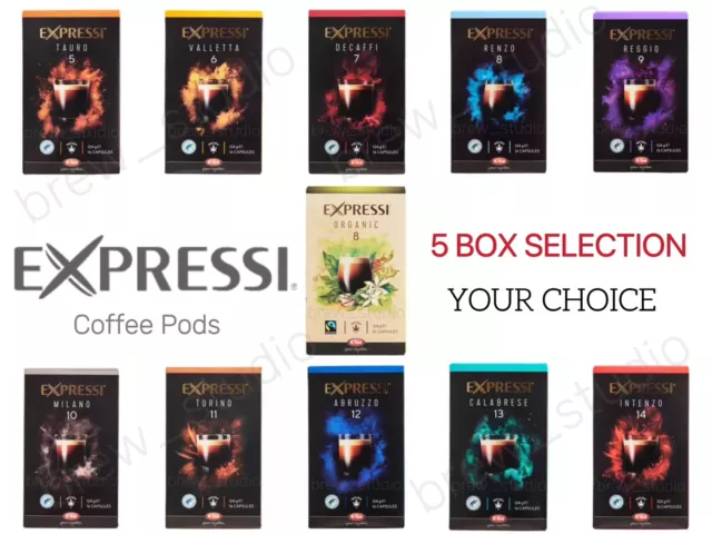 5 BOX (80) You Choose EXPRESSI K-fee Automatic Coffee Machine Pods Capsules ALDI