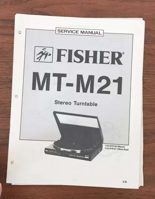 Fisher MT-M21 Record Player / Turntable Service Manual *Original*