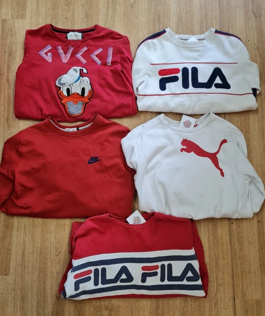 Pacchetto x4 felpe vintage Y2K - Nike / Puma / Fila ecc - taglia adolescente - 13 anni