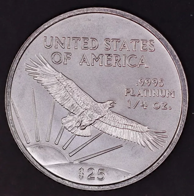 1/4 oz $25 American Platinum Eagle .9995 Fine Coin - Random Year BU