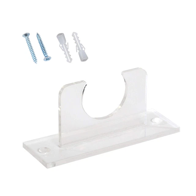 Supports Muraux Pour Battes De Baseball - 4 Pièces Acrylique Noir, Présentoir Horizontal, Pour Batte, Crosse, Accessoires Sport - 5