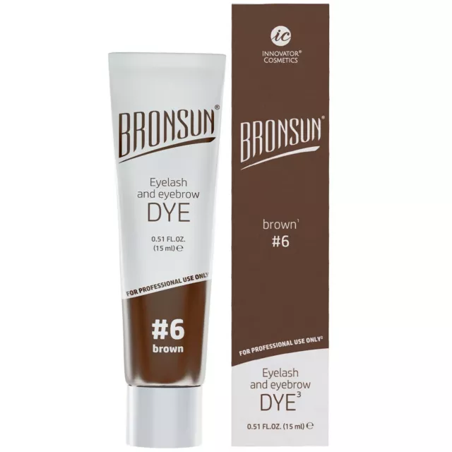 BRONSUN #6 Brown Eyelash & Eyebrow Dye 15 ml (Tube) By Innovator Cosmetics