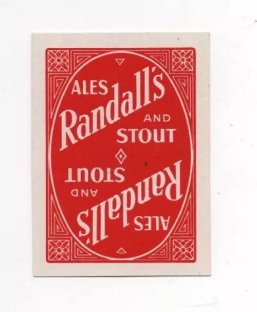 Jersey - Vintage Brewery Playing Card - Randall's Brewery, St. Helier