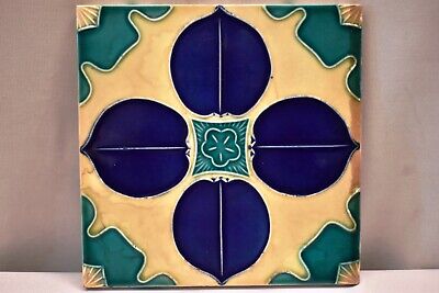 Vintage Tile Art Nouveau Japan Majolica Porcelain Danto Kaisha Collectibles "I82 2