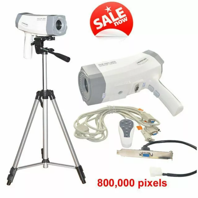 Medical Digital Zoom CCD Color Video Camera Electronic Colposcope + Tripod