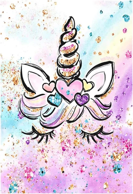 5D DIY Diamond Art Painting Kits Full Drill for Adults Kids Rhinestones Unicorn
