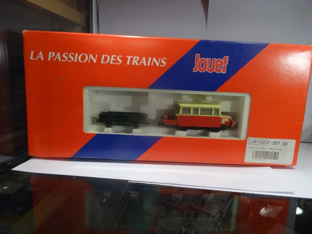 JOUEF ensemble de deux wagonnets de draisine neuf avec barre