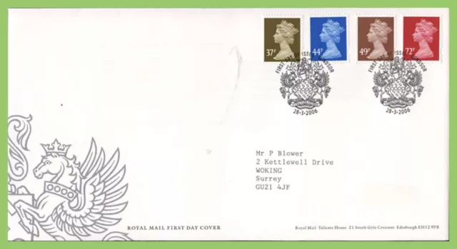 G.B. 2006 four definitive stamps on Royal Mail First Day Cover, Windsor