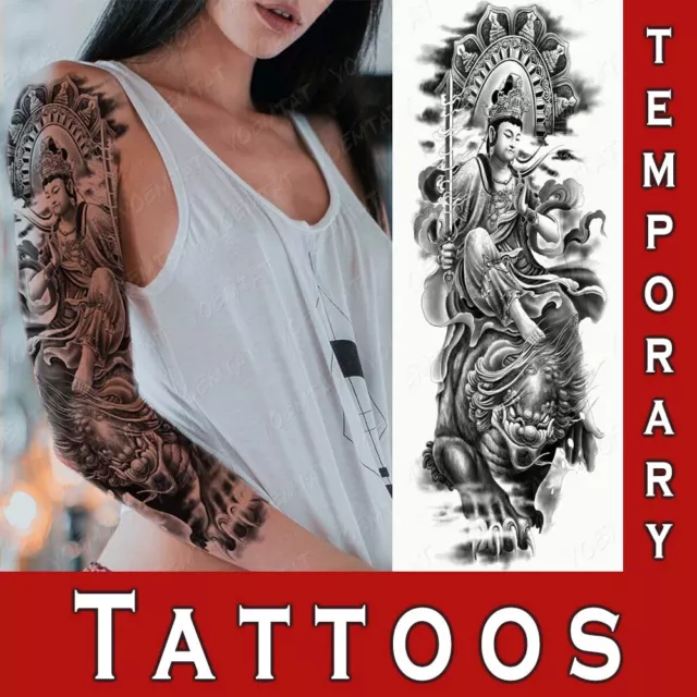 Realistic Temporary Full Arm Sleeve Waterproof Tattoo Large Sticker Women Men