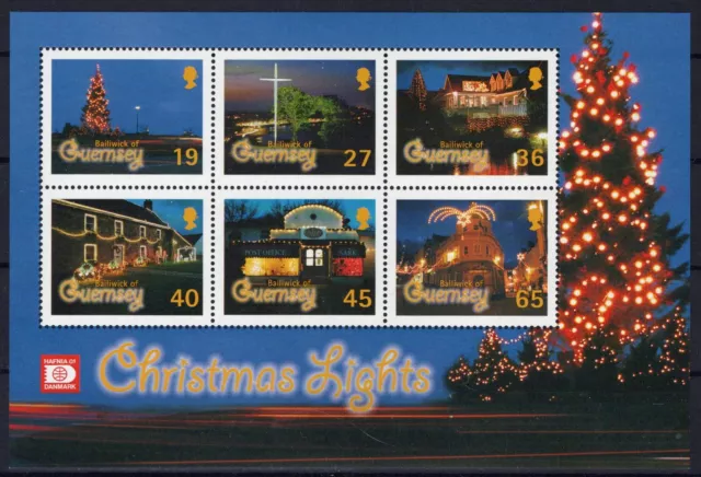 ZAYIX Guernsey 755a MNH Christmas Lights Trees Post Office 080323SM62