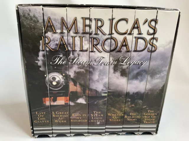 America's Railroad The Steam Train Legacy VHS 7 tape Boxed Set