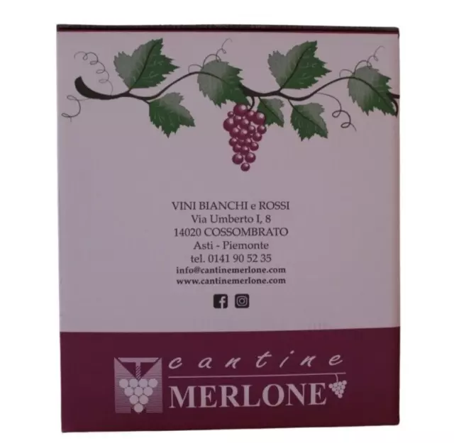 1 bag in box da 5 litri Vino Rosso fermo profumato Dolcetto 12 gradi Piemonte