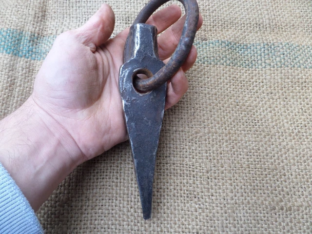 Large Antique Wrought Iron Logging Spike Woodwork