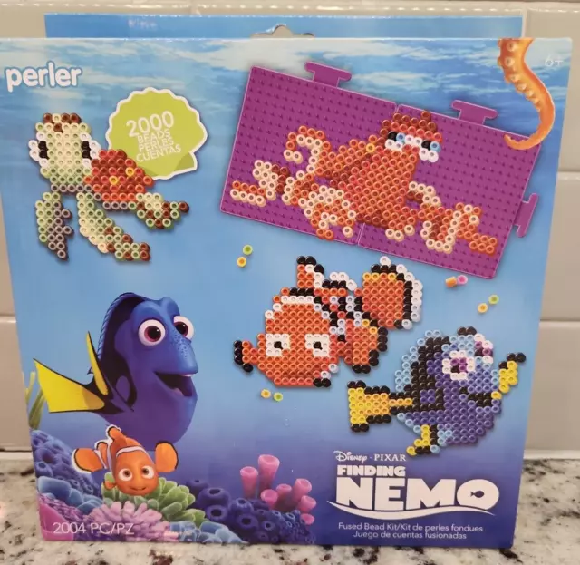 Kit de artesanía de cuentas de Disney Pixar Buscando a Nemo Perler fusionado, piezas 2004