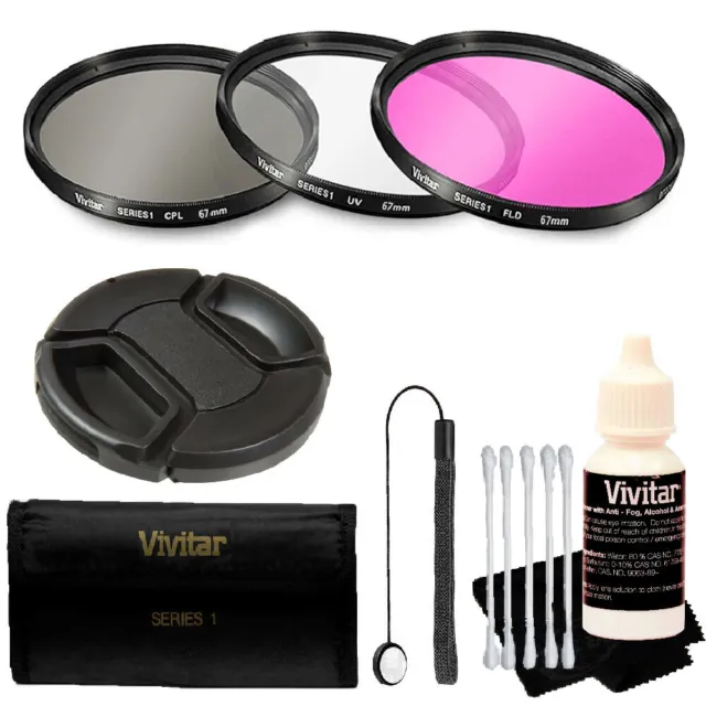 Kit de filtro digital profesional Vivitar 67 mm + kit de accesorios para lentes de 67 mm