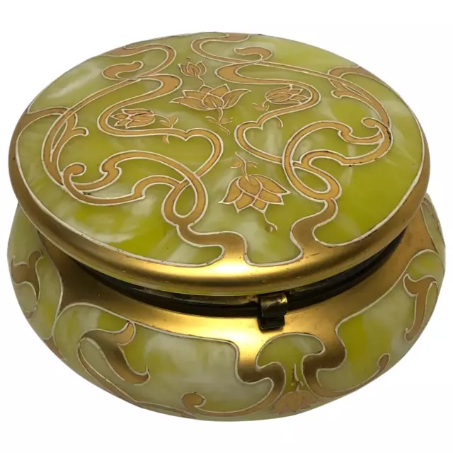 Beautiful Art Nouveau Loetz Jugendstil Art Glass Trinket Box