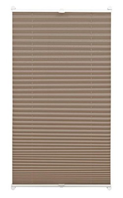 Sekey Oscurante Tenda Plissettata Adesiva con Morsetto Montaggio senza Foratura per Finestre Beige 45x130cm 