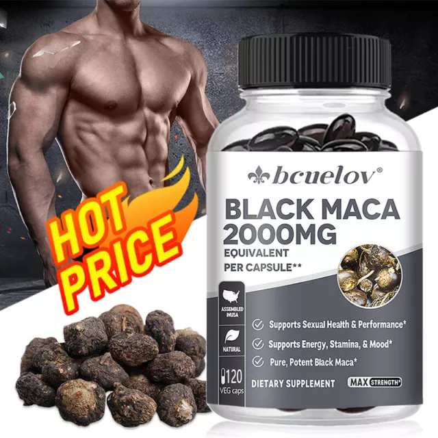 Black Maca - High Strength Maca Extract 2000mg - 120 Vegan Capsules