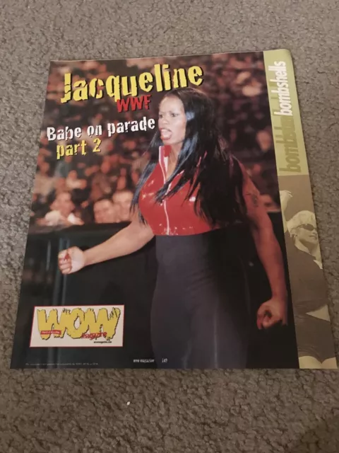 Vintage Miss Jacqueline Moore Wwf Wrestling Pinup Photo Wcw 1999 Diva
