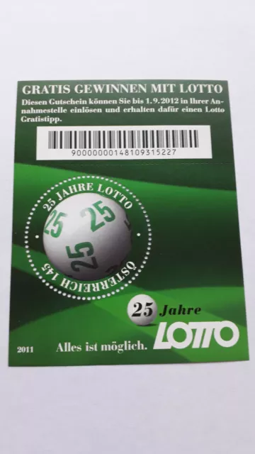 Österreich  Block 66  postfrisch 2011. " 25 Jahre Zahlenlotto " 6 aus 45 "