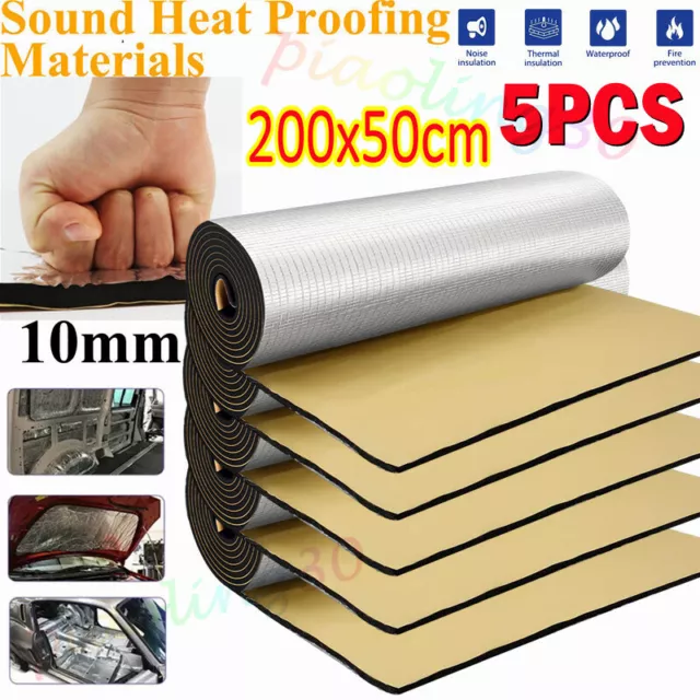 10m Sound Deadening Roll Car Van Heat Insulation 10mm Thick Closed Cell Foam (: