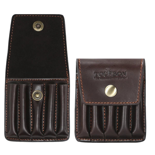 Pochette à Munitions Vintage Longhorn En Cuir - 20 Coques Pour Ceinture 6,5x4