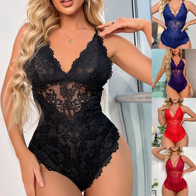Sexy Women Lace Bodysuit Lingerie Babydoll Underwear Nightwear Sleepwear Leotard