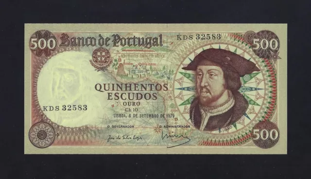 PORTUGAL 500 Escudos 1979 P-170 UNC