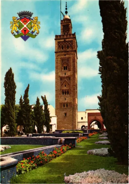 CPM AK Casablanca- Mosquee des Habous et Armoiries de la Ville MAROC (880315)