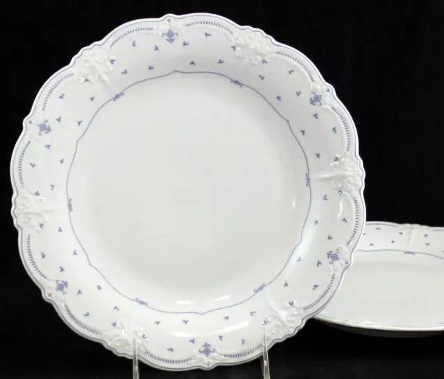 TIRSCHENREUTH fleur de lis Azul 2 Platos Cena 33024 Estado Excelente