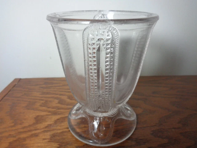 Vtg. EAPG Adams Glass Curtain Tie Back Spooner/Spoon Holder