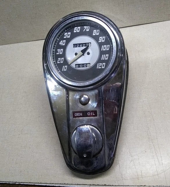 Harley Davidson Gauge Dash Panhead Knucklehead 45 Flathead Duo Glide Fl El
