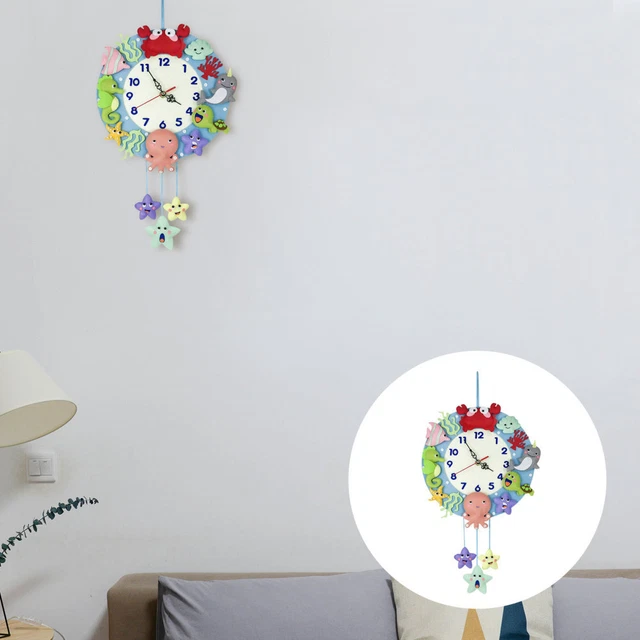 Kit De Feutrage Horloge De Bricolage À La Main Horloge 3d La Chambre Des Enfants
