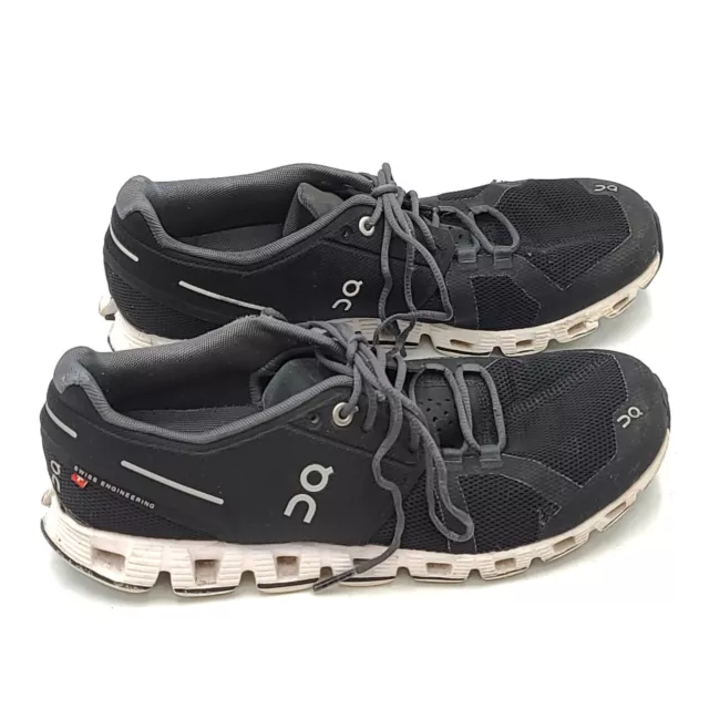 On Cloud Swiss Engineering Womens Black Lace Up Sneaker Running Shoes US 8.5 W